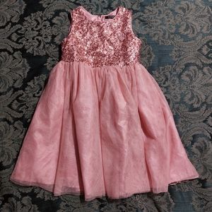 Girls Pink Sequin Formal Dress 5